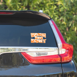 Women Who Hunt Vinyl Sticker- Orange Sticker
