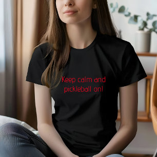 Women Who Live by Pickleball red letter T-Shirt