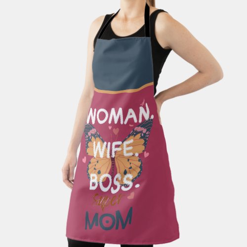 Women wife boss super mom apron