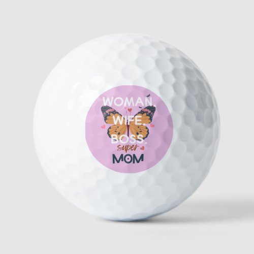 Women wife boss super mom golf balls