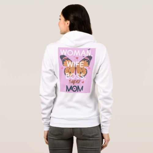 Women wife boss super mom hoodie