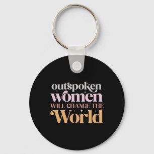 Women Will Change The World Feminist Girl Power Keychain
