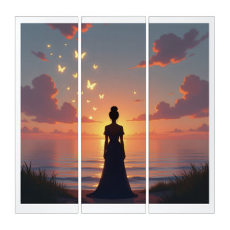 Women with Butterfly Triptych