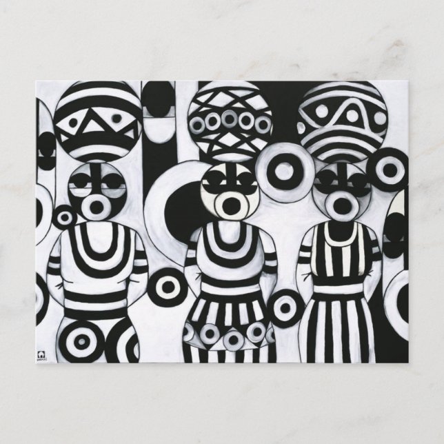 Women with Calabashes by Emeka! Postcard (Front)