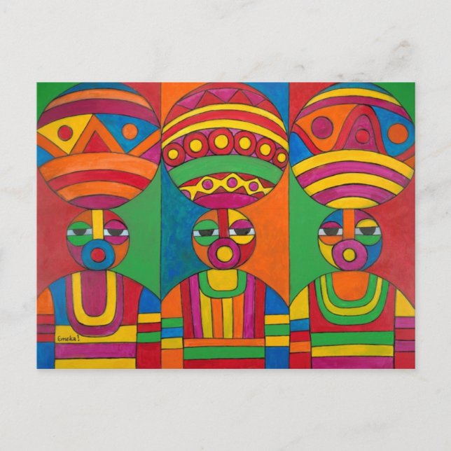 Women with Calabashes II Postcard (Front)