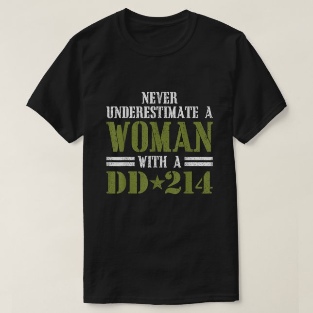 Women With DD214 Female Veterans Day Gift Shirt  (Design Front)