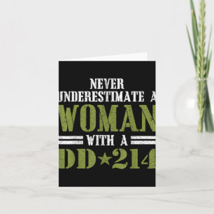 Women With Dd-214 Female Veterans Day Gift Shirt  Card