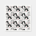 Women With Lipstick Pattern Napkins