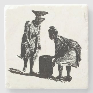 Women with water by Vicci Lee Stone Coaster