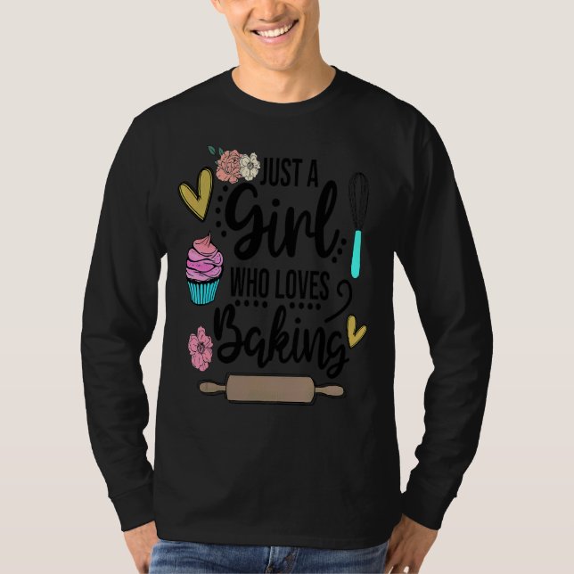 Women Woman Baking Baker Hobby Food Cakes Cupcake  T-Shirt (Front)