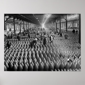 Women Working In Munition Factory - WW1 1917 Poster