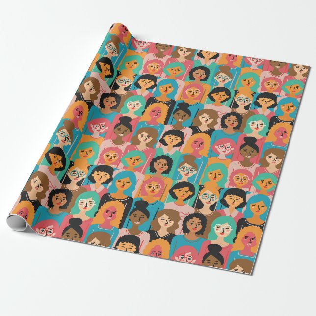 Women Wrapping Paper (Unrolled)