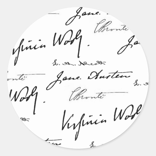 Women Writers Classic Round Sticker (Front)