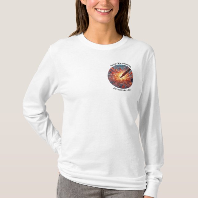Women Writer's T Shirt - pocket logo (Front)