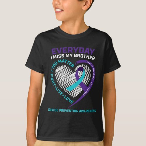 Women You Problem Prevention Brother Suicide Aware T_Shirt