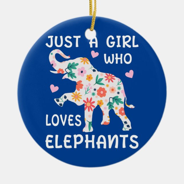 Women Zookeeper Elephants for Women  Ceramic Ornament (Front)