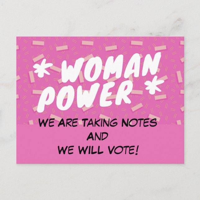 WomenPower Postcard VOTE Politics (Front)