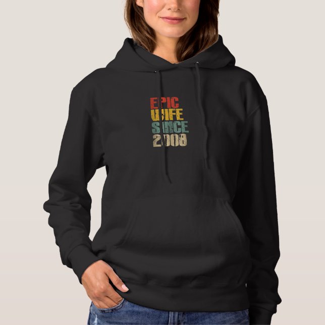 Womens 15th Wedding Anniversary for Her Handsome W Hoodie (Front)