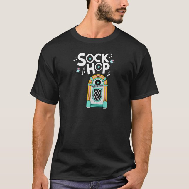 Womens 1950's Sock Hop Jukebox Theme Party For 50' T-Shirt (Front)
