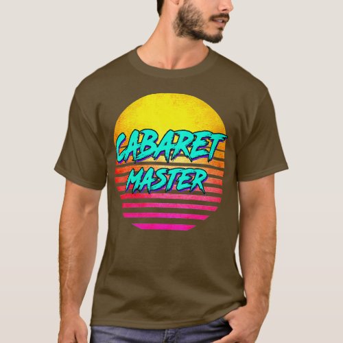 Womens 1980s Retro cabaret Master VNeck  T_Shirt