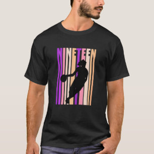 Womens 19th Basketball Birthday Womens Retro 19 Ni T-Shirt