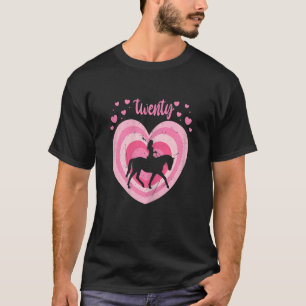 Womens 20 Year Old Cute Horse Riding Birthday Girl T-Shirt