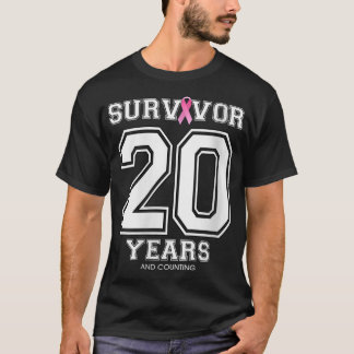 Womens 20 Years Breast Cancer Survivor Gifts For W T-Shirt