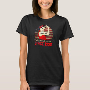 Womens 25 Year Old Awesome Since 1998 25th Birthda T-Shirt