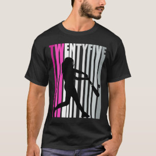 Womens 25th Baseball Birthday Softball Queen Base T-Shirt