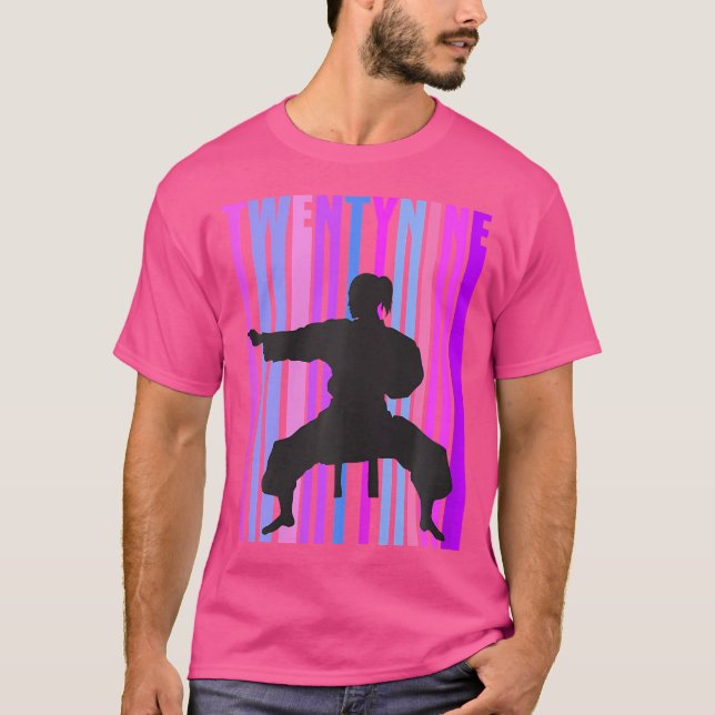 Womens 29Th Birthday Karate Retro 29 Today Judo Ji T-Shirt (Front)