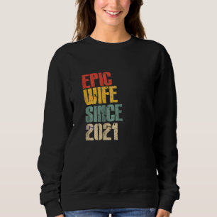 Womens 2nd Wedding Anniversary for Her Handsome Wi Sweatshirt