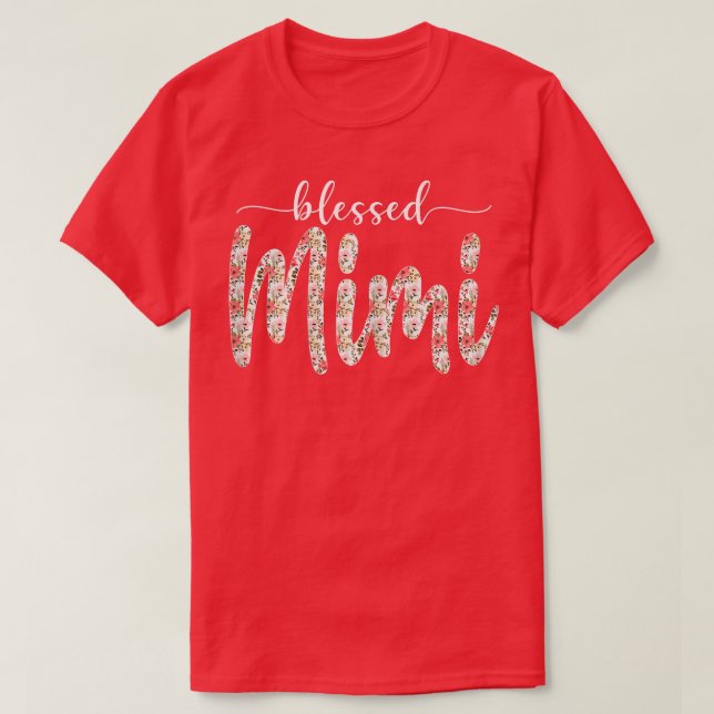 Womens 2qqP Floral Blessed Mimi Promoted To Mimi G T-Shirt (Design Front)
