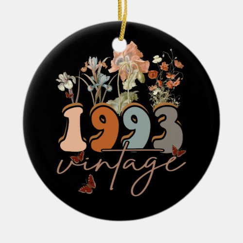 Womens 30 Years Old Vintage 1993 90th Birthday Tee Ceramic Ornament