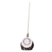 Women's 30th Birthday Pink White Black Swirly Cake Pops (Front)
