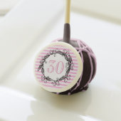 Women's 30th Birthday Pink White Black Swirly Cake Pops (Front Insitu)