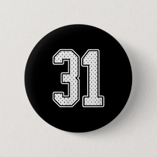 Womens #31 White Vintage Number 31 Srts Fan Jersey Button