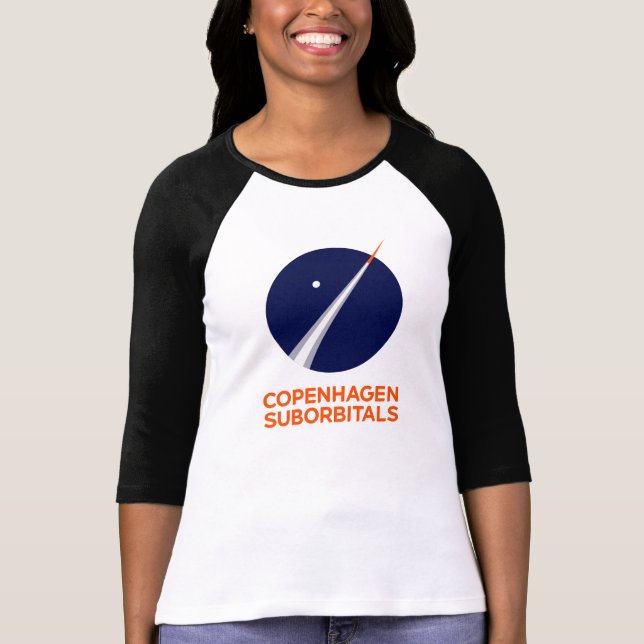 Womens 3/4 Sleeve With Copenhagen Suborbitals Logo T-Shirt (Front)