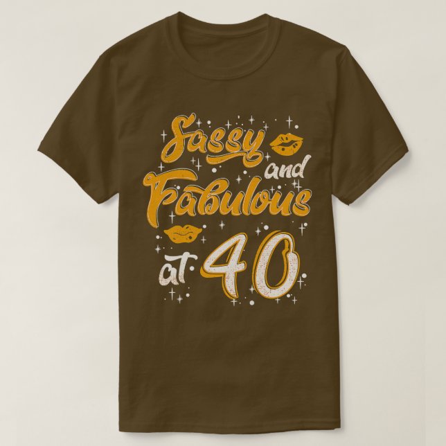 Womens 40 Years Old Gifts 40 & Fabulous Since 1982 T-Shirt (Design Front)