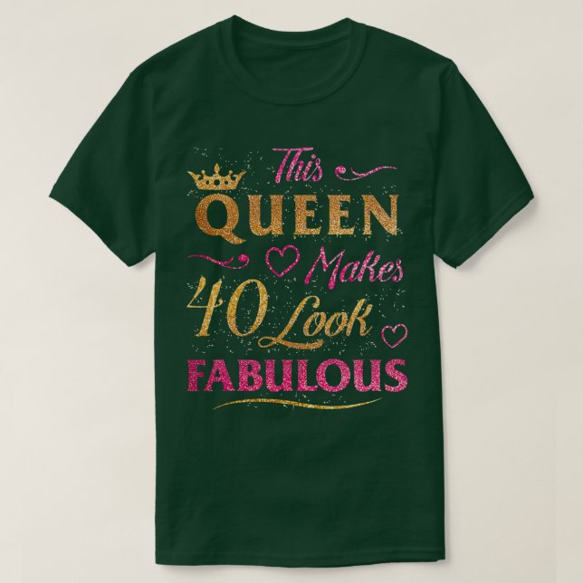 Womens 40 Years Old Gifts 40 & Fabulous Since 1982 T-Shirt (Design Front)