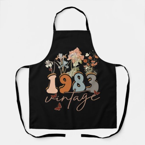 Womens 40 Years Old Vintage 1983 40th Birthday Tee Apron
