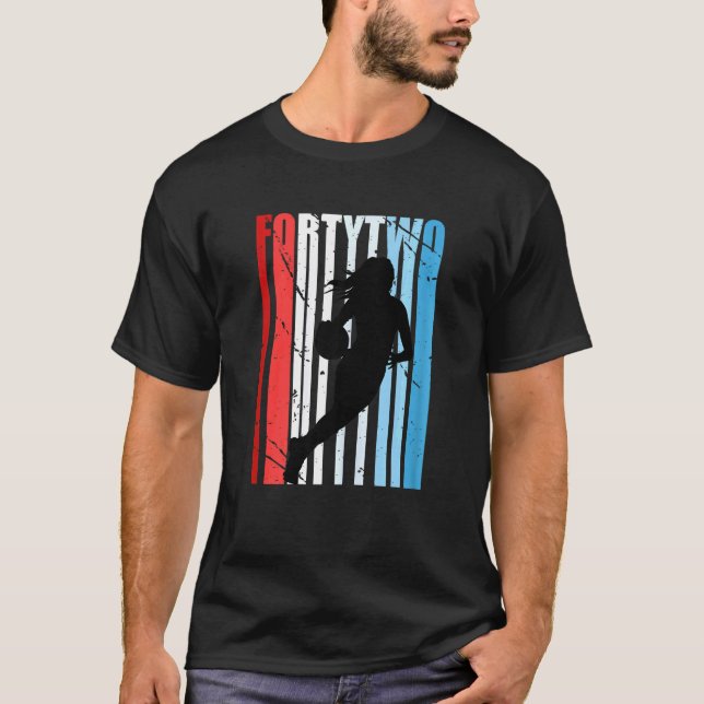 Womens 42nd Basketball Birthday Womens Retro Vinta T-Shirt (Front)