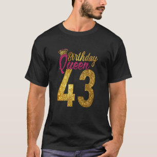 Womens 43 Years Old 1979 43rd Birthday Queen Diamo T-Shirt