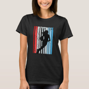 Womens 43rd Basketball Birthday Womens Retro Vinta T-Shirt