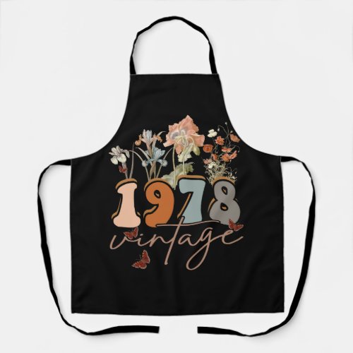 Womens 45 Years Old Vintage 1978 45th Birthday Tee Apron