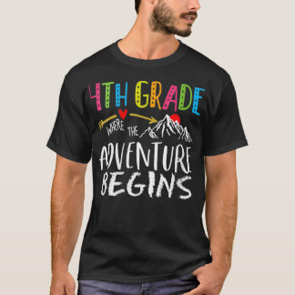 Womens 4th grade Where The Adventure Begins Teache T-Shirt