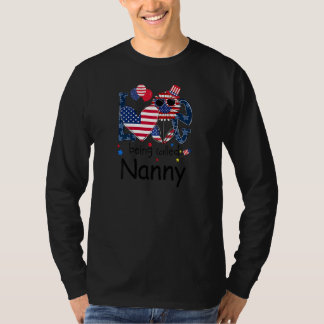 Womens 4th Of July Love Being Called Nanny Sunflow T-Shirt