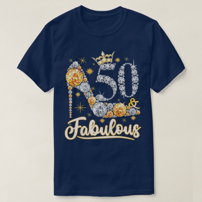 Womens 50 Years Old Gifts 50 & Fabulous Since 1972 T-Shirt (Design Front)