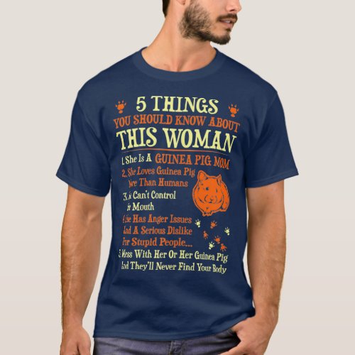 Womens 5 Things You Should Know About Guinea Pig T_Shirt