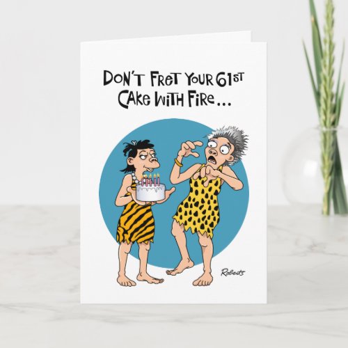 Womens 61st Birthday Card