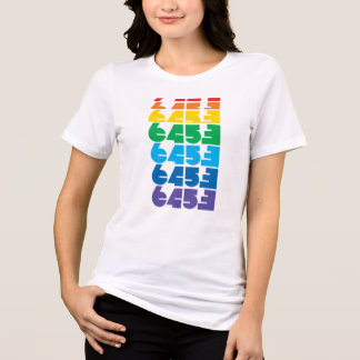 Women's 6453 Multi-color block tee